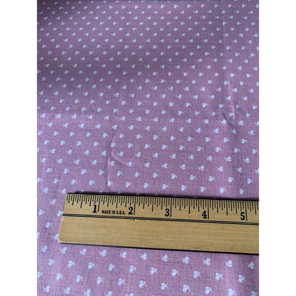 Joan Kessler Concord Fabrics Pink & Cream Cotton 1/2 Yard 44" Wide Fabric For Cr - Picture 2 of 7